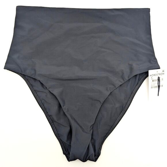 Bondi Born Women's Aries Sculpteur Bikini Bottom High Cut Style Black Size M - Picture 4 of 8